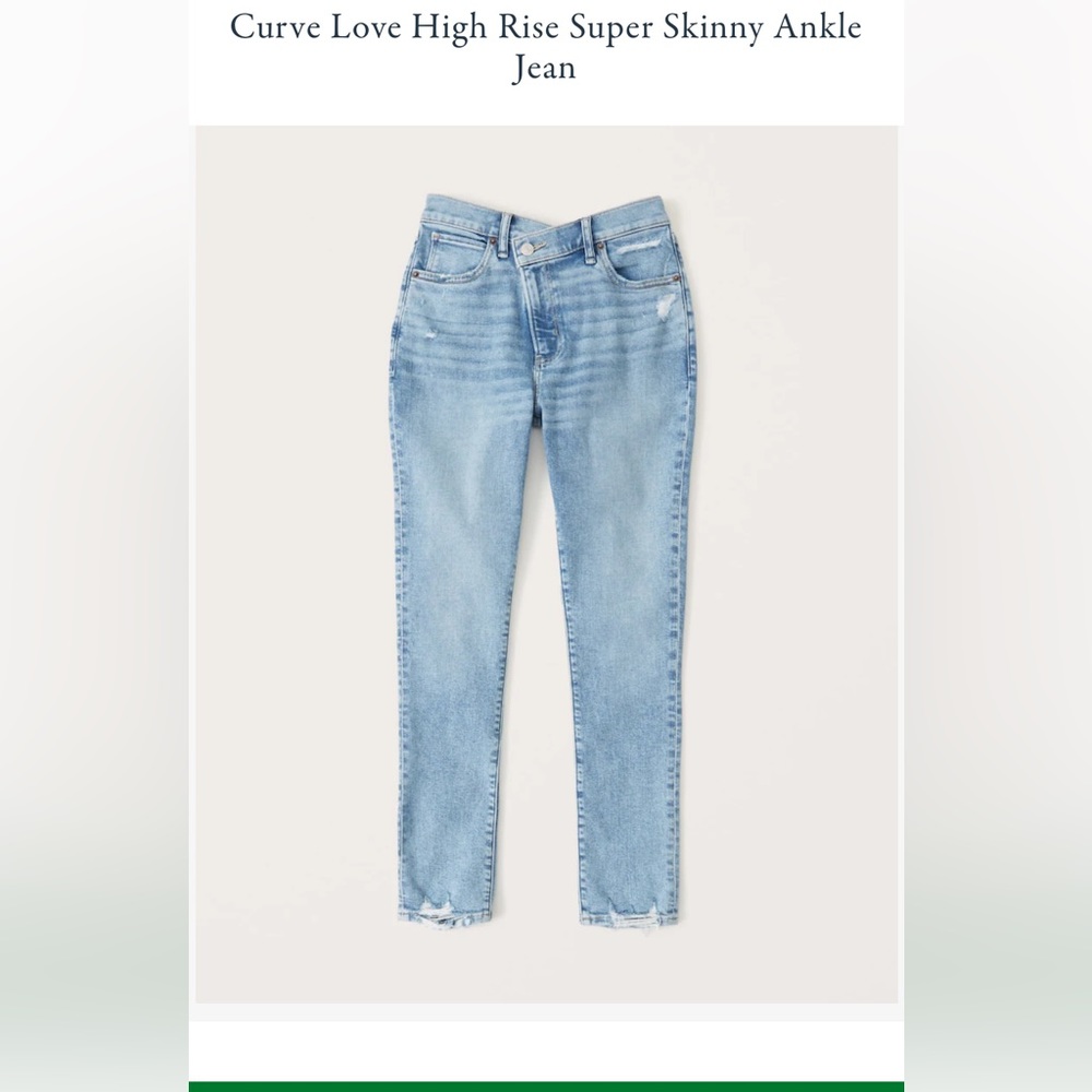 Abercrombie & Fitch Curve Love High Rise Super Skinny Ankle Jean